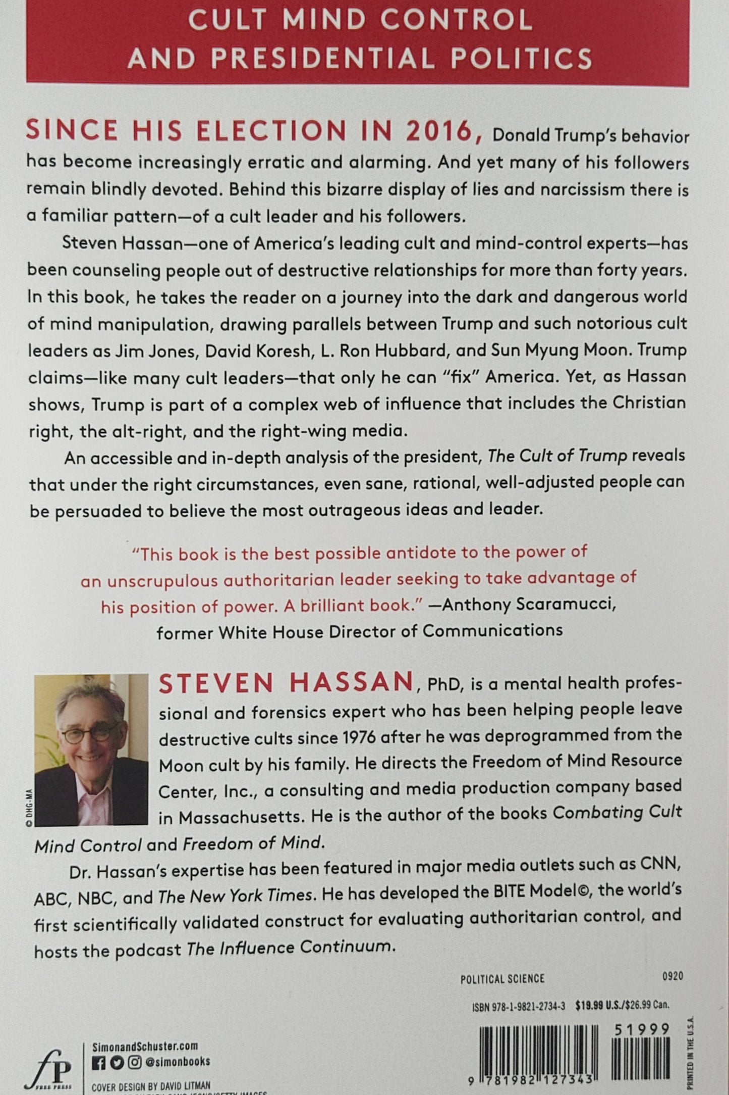 The Cult of Trump by Steven Hassan