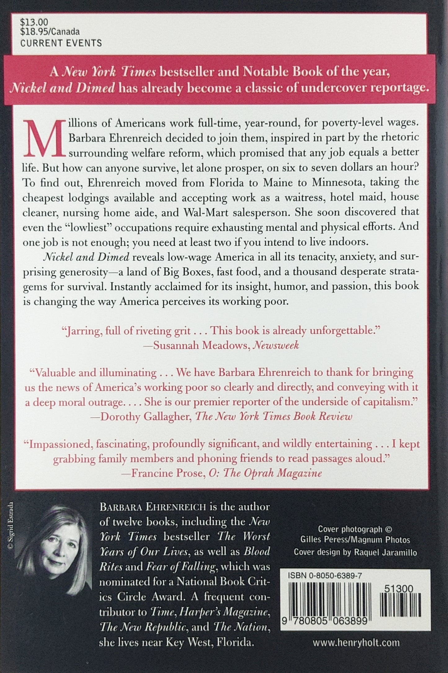 Nickel and Dimed by Barbara Ehrenreich